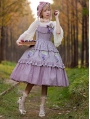 Grapes Manor Purple Embroidery Tiered Classic Lolita JSK Dress