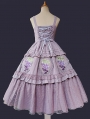 Grapes Manor Purple Embroidery Tiered Classic Lolita JSK Dress