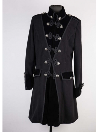Black Winter Gothic Coat for Men