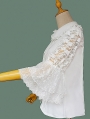 Gardenia Fragrance Black/White Lace Sleeves Classic Lolita Blouse