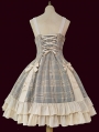 Backlight Memoirs Grey Plaid Elegant Slim Classic Lolita JSK Dress