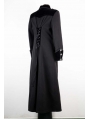 Black Long Double Breasted Gothic Coat for Men
