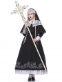 Lobnia Sisters Choir Black Embroidery Gothic Lolita OP Dress Full Set