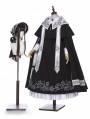 Lobnia Sisters Choir Black Embroidery Gothic Lolita OP Dress Full Set