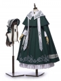 Lobnia Sisters Choir Green Embroidery Gothic Lolita OP Dress Full Set