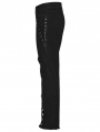 Black Gothic Punk Spider Mesh Spliced Pants for Men