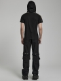 Black Gothic Punk Detachable Two-Wear Pants for Men