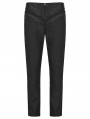 Black Vintage Gothic Regular Jacquard Long Party Trousers for Men