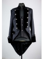 Black Pattern Double Breasted Tuxedo Style Gothic Jacket for Men