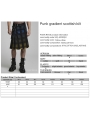 Yellow and Blue Plaid Gothic Punk Gradient Scottish Kilt for Men