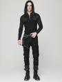 Black Gothic Doomsday Punk Multifunctional Pocket Thigh Bag