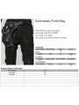 Black Gothic Doomsday Punk Multifunctional Pocket Thigh Bag