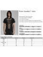 Black Gothic Punk Hollow Mesh Short Sleeve Hooded T-Shirt for Men