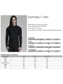 Black Gothic Daily Mock Turtleneck Printed Long Sleeve T-Shirt for Men