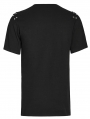 Black Gothic Punk Daily Asymmetric Drop Collar Short Sleeve T-Shirt for Men