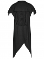 Black Gothic Doomsday Irregular Loose Knit Daily Wear Vest for Men