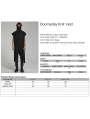 Black Gothic Doomsday Irregular Loose Knit Daily Wear Vest for Men