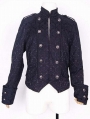 Black Pattern Short Gothic Jacket for Men