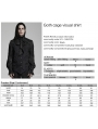 Black Retro Gothic Cage Visual Ruffle Long Sleeve Party Shirt for Men
