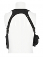 Black Gothic Doomsday Punk Asymmetric Vest for Men