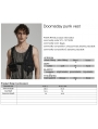 Black Gothic Doomsday Punk Asymmetric Vest for Men