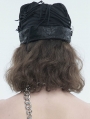 Black Gothic Punk Metal Pin Chain Cross Pendant Hat
