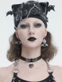 Black Gothic Punk Drop Chain Buckle Belt Bat Wing Hat