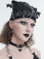 Black Gothic Punk Drop Chain Buckle Belt Bat Wing Hat