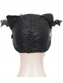 Black Gothic Punk Drop Chain Buckle Belt Bat Wing Hat