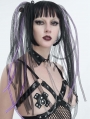 Black Gothic Punk Spiked Belt Choker with Nipple Cover