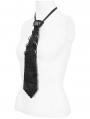 Black Gothic Skull Punk Ring Stylish Necktie for Women