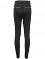 Black Gothic Punk Long Slim Fit Casual Pants for Women