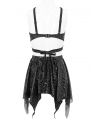 Black Gothic Pentagram Straps Two-Piece Swimsuit