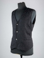 Black Pattern Mens Gothic Vest