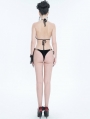 Black Gothic Pentagram Velvet Halter Two-Piece Bikini Set