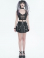 Black Sexy Gothic Punk Grunge O-Ring Crop Top for Women