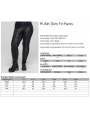 Black Gothic Punk Symmetrical Slim Fit Long Leather Plus Size Pants for Women