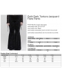 Black Gothic Vintage Dark Texture Jacquard Plus Size Long Flare Pants for Women