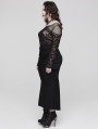 Black Gothic Elegant Sexy Slim Fit Plus Size Fishtail Skirt