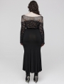 Black Gothic Elegant Sexy Slim Fit Plus Size Fishtail Skirt