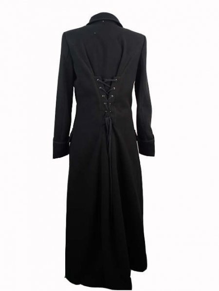 Black Gothic Detachable Shawl Mens Winter Coat - Devilnight.co.uk