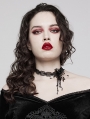 Black Gothic Exquisite Lace Blood Drop Pendant Choker