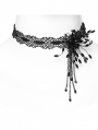 Black Gothic Exquisite Lace Blood Drop Pendant Choker