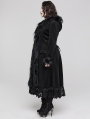 Black Gothic Gorgeous Fur Long Hooded Winter Plus Size Coat for Women