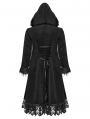 Black Gothic Gorgeous Fur Long Hooded Winter Plus Size Coat for Women