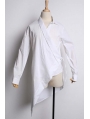 Alternative White Long Sleeves Gothic Blouse for Men