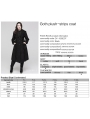 Black Vintage Gothic Single Breasted Lapel Long Plus Size Coat for Women