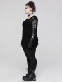 Black Gothic Decayed Pullover Plus Size Sweater for Women