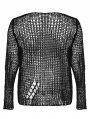 Black Gothic Decayed Pullover Plus Size Sweater for Women