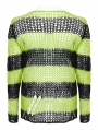 Black and Green Stripe Gothic Decayed Pullover Sweater for Women